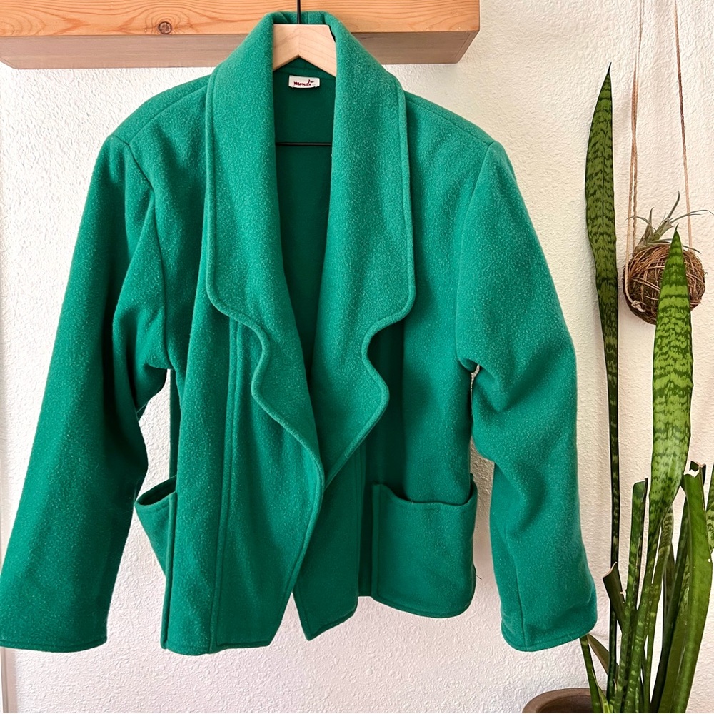 Mondi vintage Kelly green boiled wool jacket
